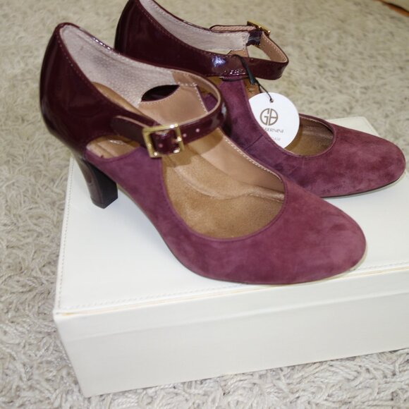 GIANI BERNINI Velmah Memory Foam Mary Jane Pumps - Size 6M - Wine - Picture 6 of 14